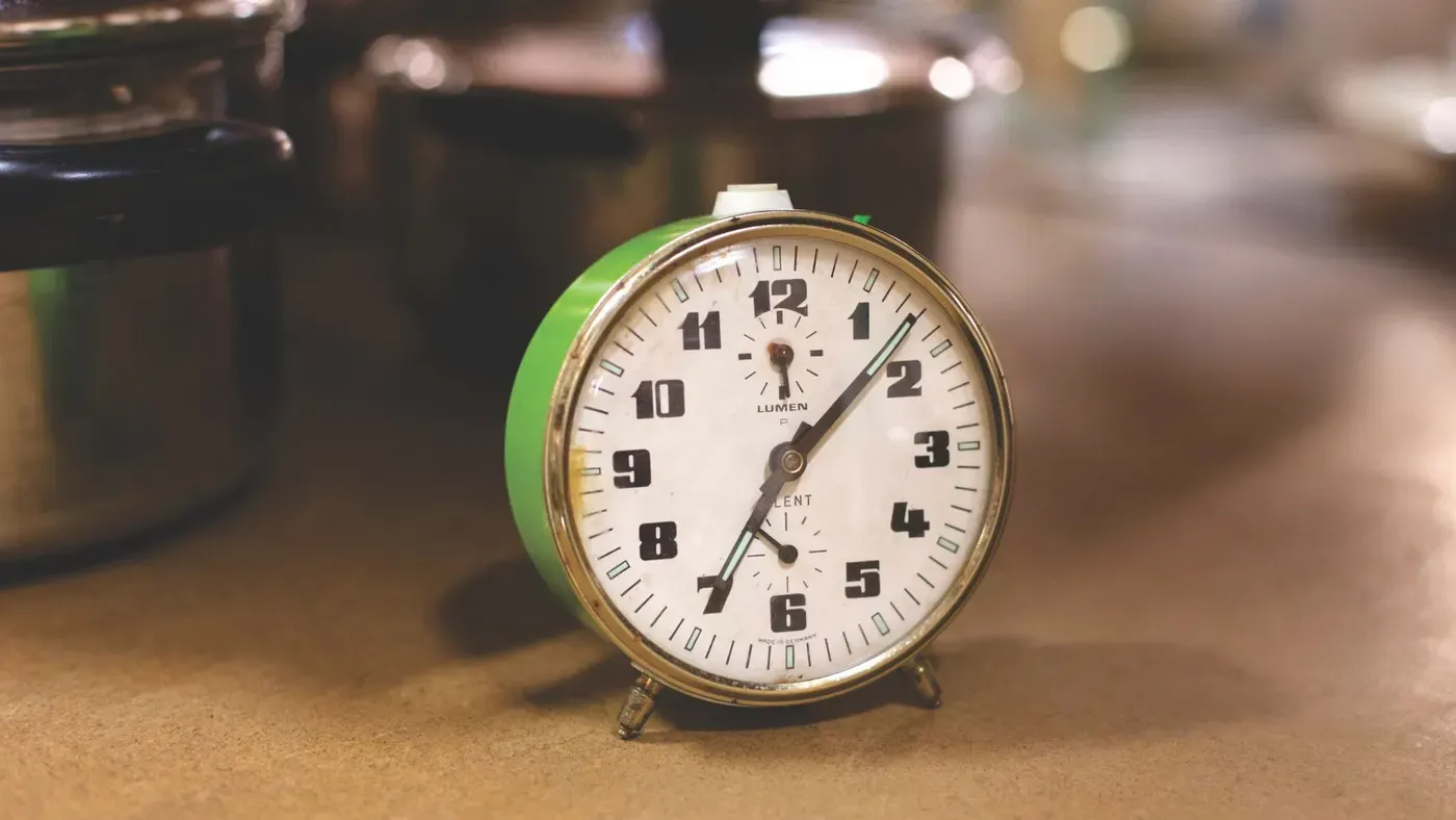 Timer på en köksbänk