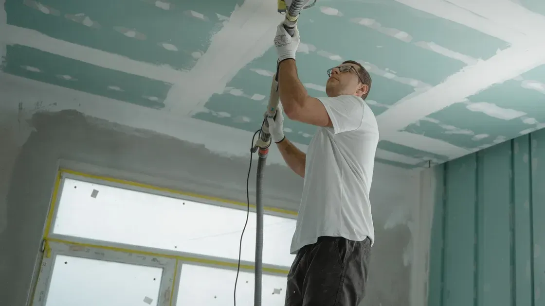 Gipsvägg under renovering
